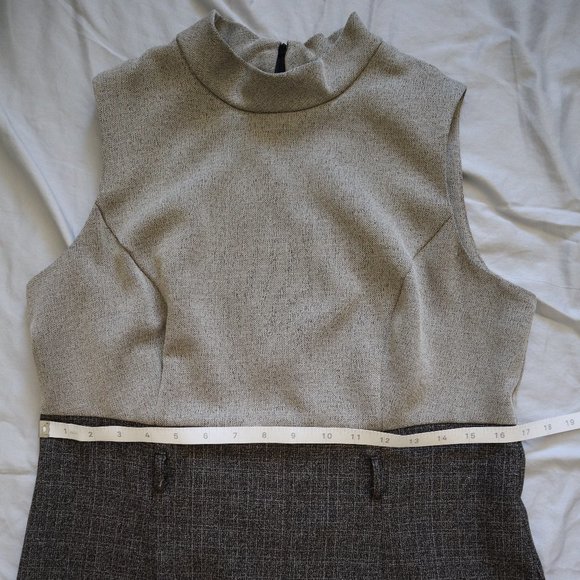 PERCEPTIONS Dress and Long-Line Jacket Set Gray 12 - Picture 12 of 13